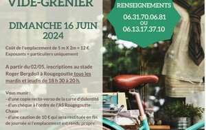 VIDE-GRENIERS du 16 juin à ROUGEGOUTTE